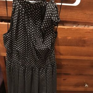 Black and white polka dot dress